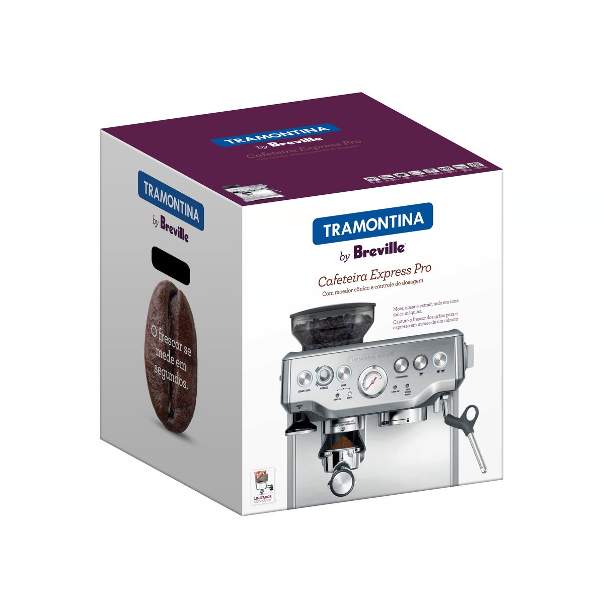 Cafeteira Elétrica Tramontina by Breville Express Pro em Aço Inox com Moedor 2 L