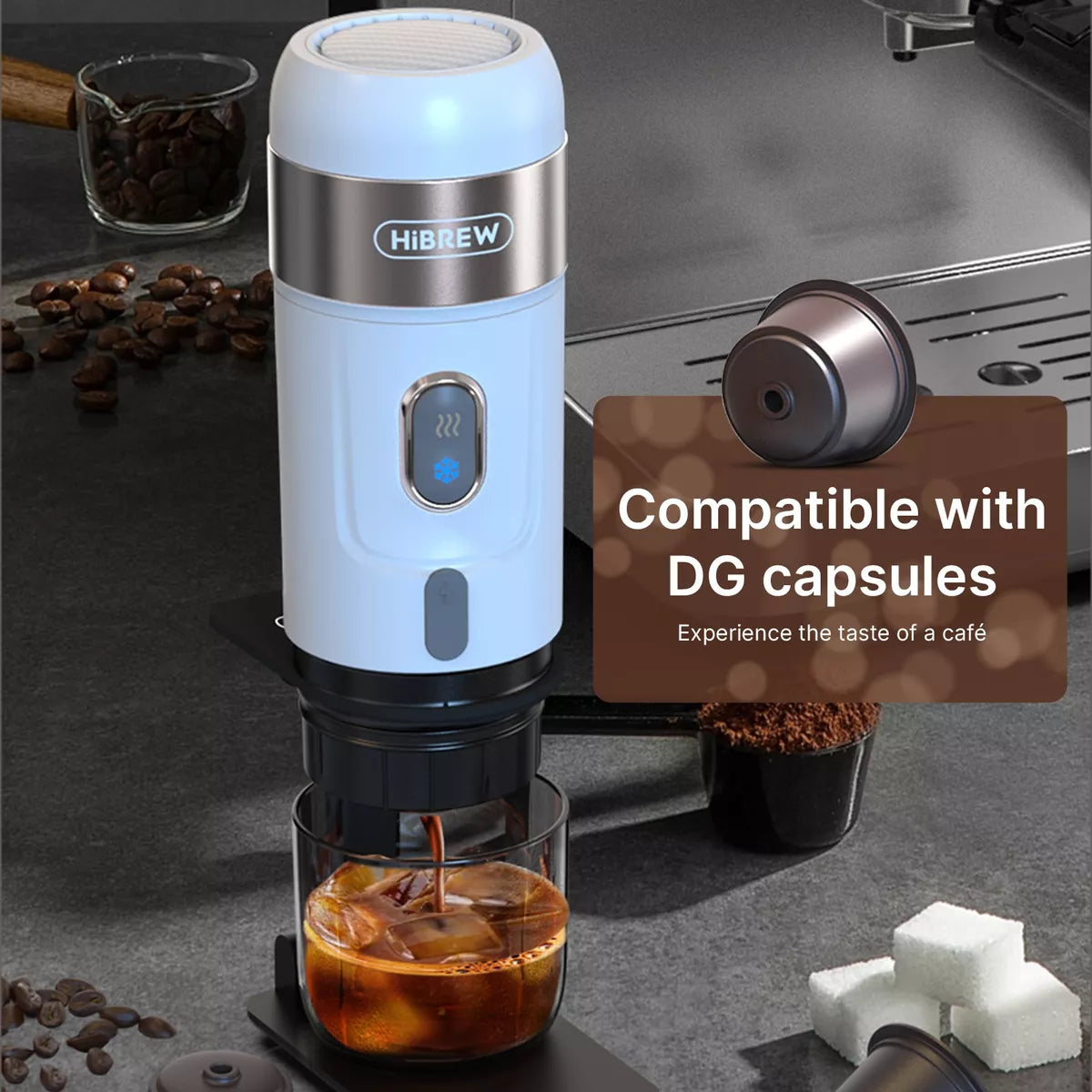 Cafeteira Portátil Elétrica 3 Em 1 HIBREW