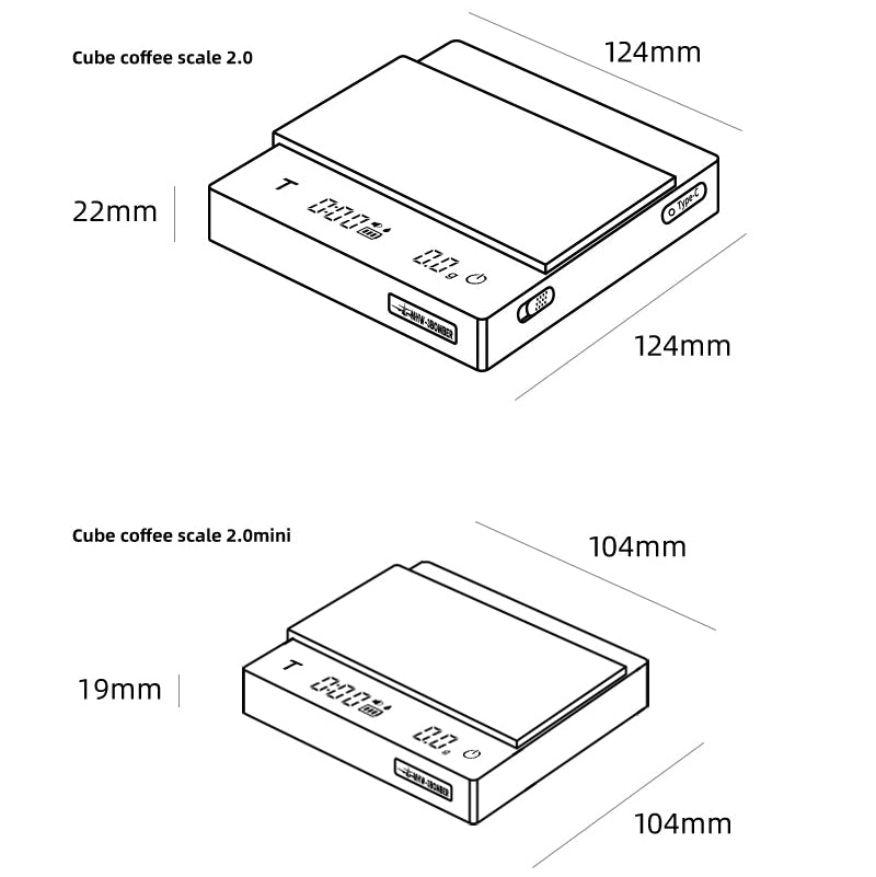 Balança de Café Cube Mini 2.0 MHW-3BOMBER