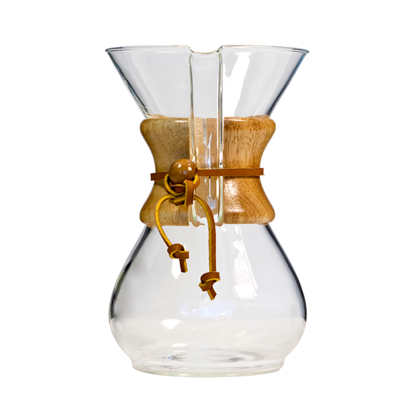 Chemex com Colar de Madeira 6 Xícaras